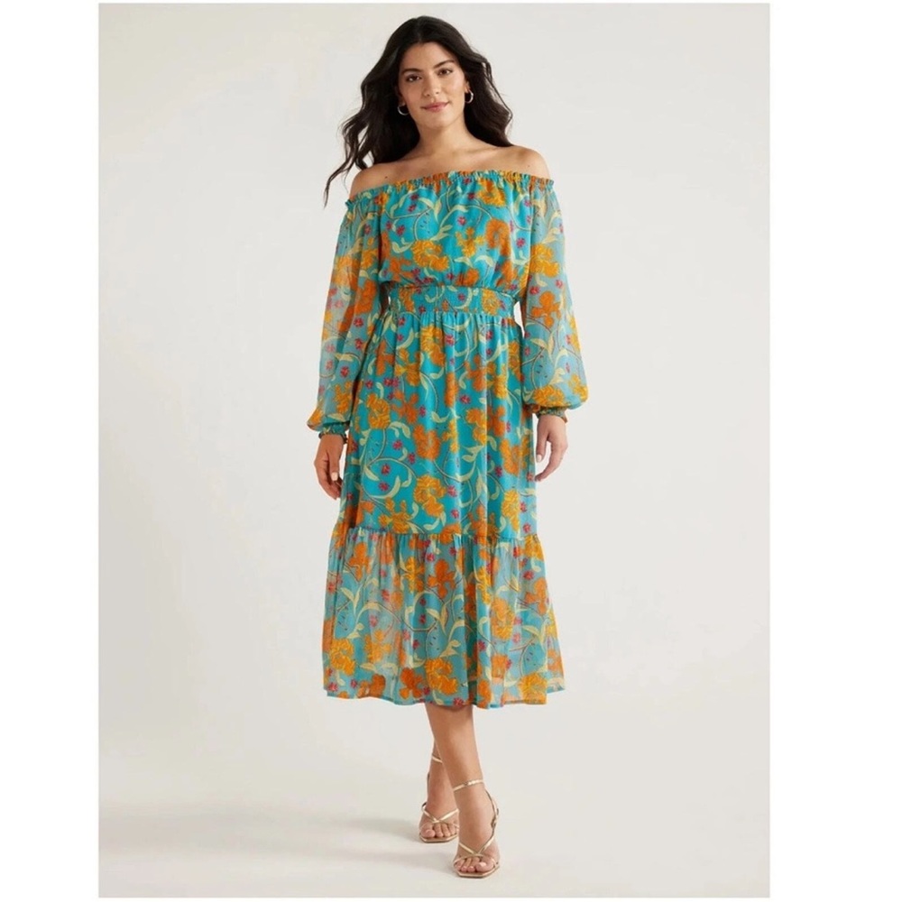 NWOT Sofia Jeans by Sofia Vergara Off The Shoulder Midi Dresses - Picture 7 of 13
